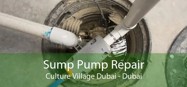 Sump Pump Repair Culture Village Dubai - Dubai